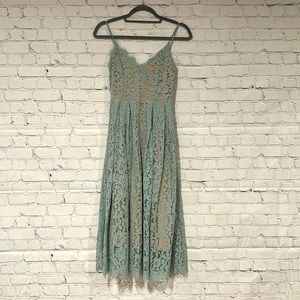 H&M midi lace dress. Light blue. Size 0.
